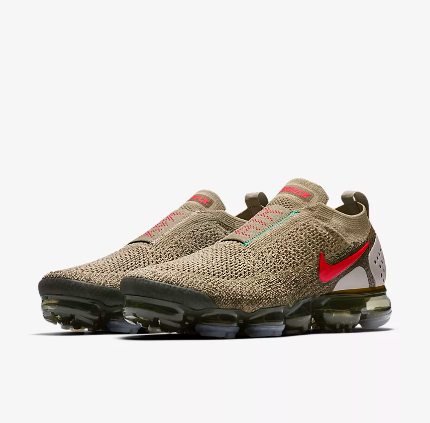 Nike Air VaporMax FK Moc Brown Red Shoes - Click Image to Close